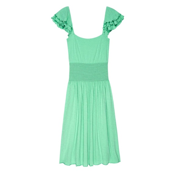NATION LTD • Brittini Smocked Waist Midi Dress in Katydid - Picture 2 of 14